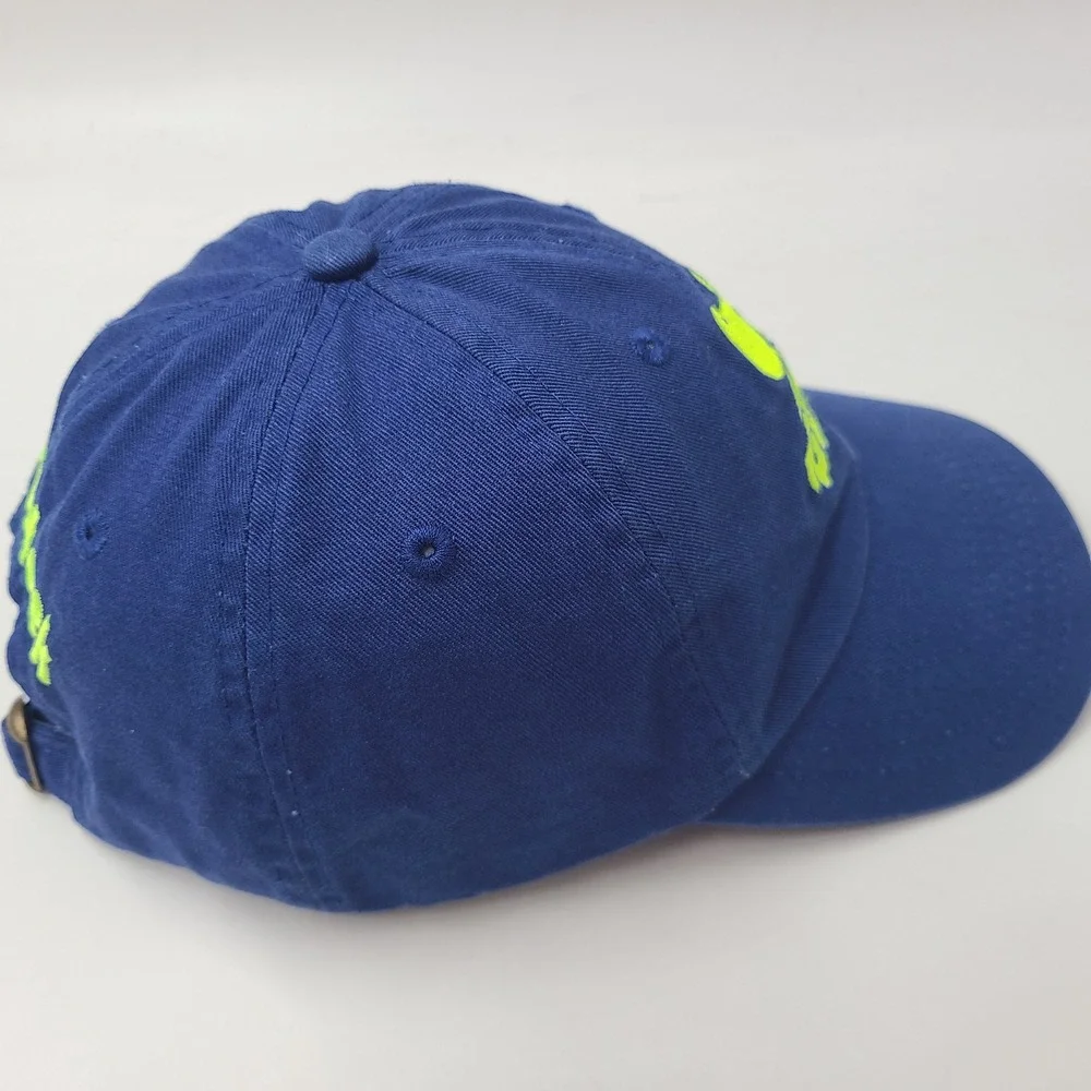 Woodstock Hat Strapback (Fits Small) Blue Yellow Music Festival Bird Guitar Logo